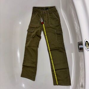VIP Olive Green Stitch Detail Pants